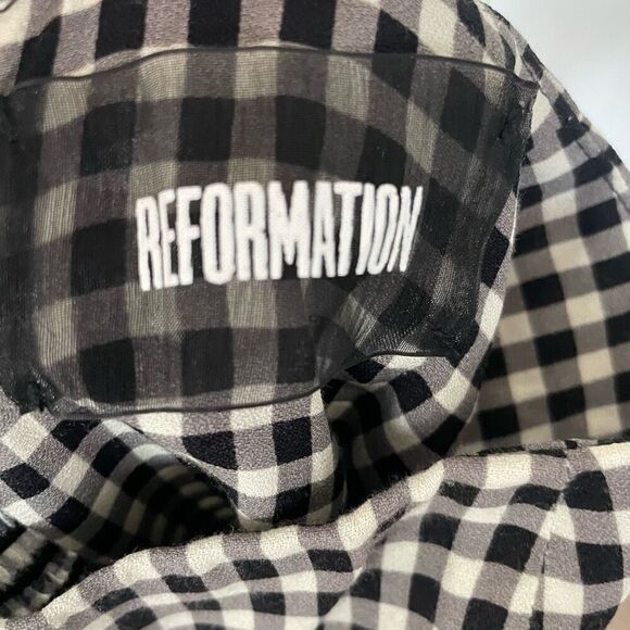 Reformation Black white checkered dress - Picture 4 of 7